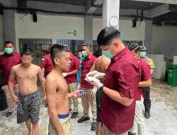Deteksi Dini Peredaran Narkoba dan Barang Terlarang, Rutan Batam Gelar Razia Gabungan dan Tes Urin Kepada Petugas dan WBP