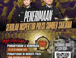 KESEMPATAN MENJADI ANGGOTA POLRI: PENDAFTARAN SEKOLAH INSPEKTUR POLISI SUMBER SARJANA (SIPSS) 2025 DIBUKA