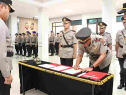Kapolresta Barelang Pimpin Upacara Serah Terima Jabatan Kabagops dan Kasat Intelkam Polresta Barelang