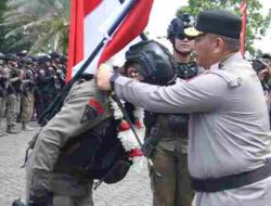 Kapolda Kepri Irjen Pol. Asep Safrudin, S.I.K., M.H. Sambut Kedatangan Kompi Satbrimob Purna Tugas Operasi Amole II