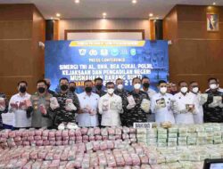 TNI AL Musnahkan Barang Bukti 2 Ton Narkoba Senilai 7.5 Triliun, Tak Ada Ampun Pelaku Terancam Hukuman Mati