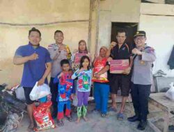 Respon Cepat Polsek Bulang Berikan Bansos Kepada Warganya Yang Terkena Musibah Puting Beliung