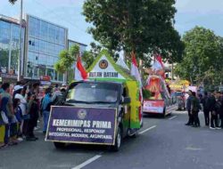 MERIAHKAN HUT RI KE – 80, RUTAN BATAM IKUTI PAWAI PEMBANGUNAN TINGKAT KOTA BATAM