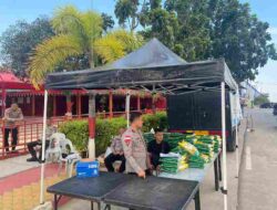 Polsek Bengkong Lakukan Pengamanan Gerakan Pangan Murah Yang di Lakukan Oleh Sat Brimob dan Biddokkes Polda Kepri