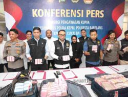 DITRESKRIMSUS POLDA KEPRI GELAR KONFERENSI PERS TERKAIT DUGAAN PELANGGARAN ADMINISTRATIF KEPABEANAN