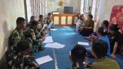 Sambut Hari Paskah, Satgas Yonif 136/TS dan Warga Latihan Paduan Suara Bersama Jama’at Gereja St. Katolik Mulia, Puncak Mulia