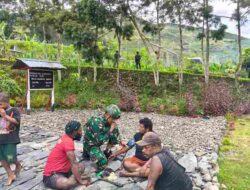 Satgas Yonif 136/TS Gelar Pengobatan Gratis Keliling Yang Merupakan Program Tuah Sakti Berbagi Sesama (TSUBASA)