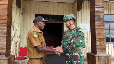 Perkuat Hubungan dengan Pemerintah Distrik dan Lembaga Adat, Satgas Yonif 136/Tuah Sakti Bangun Kolaborasi Demi Keamanan, Ketertiban, dan Pembangunan di Distrik Nume