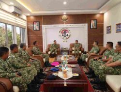 Perkuat Supremasi Hukum di Lingkungan TNI, Dankodaeral IV Terima Courtesy Call Kababinkum dan HAM TNI