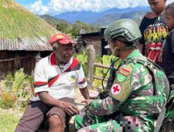 Wujud Nyata Kepedulian TNI AD, Satgas Yonif 136/TS Pos Kotis Lakukan Kegiatan Komunikasi Sosial Kepada Warga Kampung Egebut Distrik Mulia Puncak Jaya