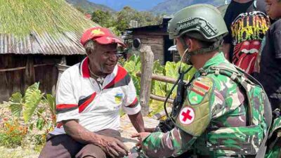 Wujud Nyata Kepedulian TNI AD, Satgas Yonif 136/TS Pos Kotis Lakukan Kegiatan Komunikasi Sosial Kepada Warga Kampung Egebut Distrik Mulia Puncak Jaya