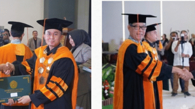 Momen Spesial, Dua Tokoh PKB Kepri H. Suigwan dan Rocky M. Bawole Raih Gelar Magister Bersama