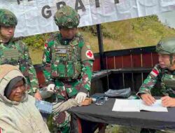 Satgas Yonif Raider 136/Tuah Sakti Melalui Pos Nume Laksanakan Pengobatan Gratis Bagi Warga Kampung Jigonikme Puncak Jaya Papua