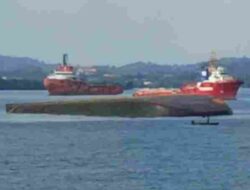 Basarnas Tanjungpinang Pastikan Tidak Ada Korban Jiwa, Dalam Kecelakaan Laut Tongkang Bermuatan Batu Granit Terbalik di Perairan Batu Ampar