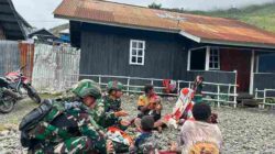 Pengabdian Tampa Batas, Pelayanan Kesehatan Keliling Satgas Yonif 136/Tuah Sakti Rutin dilakukan Di Wilayah Pos KP 55 Intan Jaya Papua