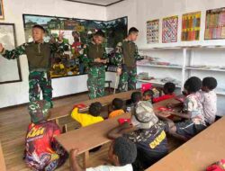 Satgas Yonif 136/TS Tingkatkan Semangat Belajar Anak-anak Tinggi Nambut Lewat Rumah Pintar