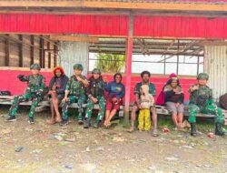 Satgas Yonif 136/TS Hadirkan Pelayanan Kesehatan dan Kebersamaan di Kampung Onendu Puncak Jaya Papua Tengah