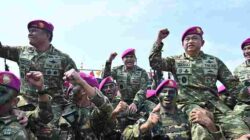 Menhan RI bersama Panglima TNI dan para Kepala Staf Angkatan Meninjau Secara Langsung Pelaksanaan Latihan Operasi TNI Terintegrasi TA 2026