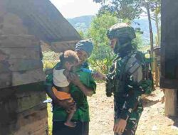 Satgas Yonif 136/TS Pererat Silaturahmi dengan Warga di Kampung Dolinggame Puncak Jaya Papua Tengah
