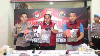 DITRESNARKOBA POLDA KEPRI UNGKAP 24 KASUS NARKOTIKA, AMANKAN 36 TERSANGKA DAN BARANG BUKTI SENILAI RP. 1,748 MILIAR