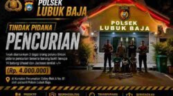 Respon Cepat Laporan Warga, Tim Batara Biru Polsek Lubuk Baja Bekuk Tiga Terduga Pelaku Pencurian Besi