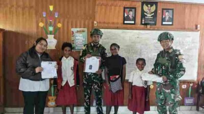 Satgas Yonif 136/Tua Sakti Tidak Hanya Menjaga Negeri, Mereka Juga Membangun Generasi Melalui Pendidikan di Pagaleme Puncak Jaya Papua Tengah