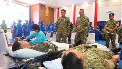 MOMENTUM HUT KE-81 TNI, KODAERAL IV SUKSESKAN PUNCAK BAKTI KESEHATAN SERENTAK